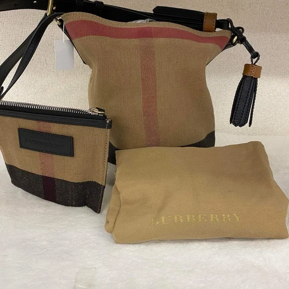 Burberry Canvas house check mini Ashby tassel crossbody bag - Picture 4 of 5